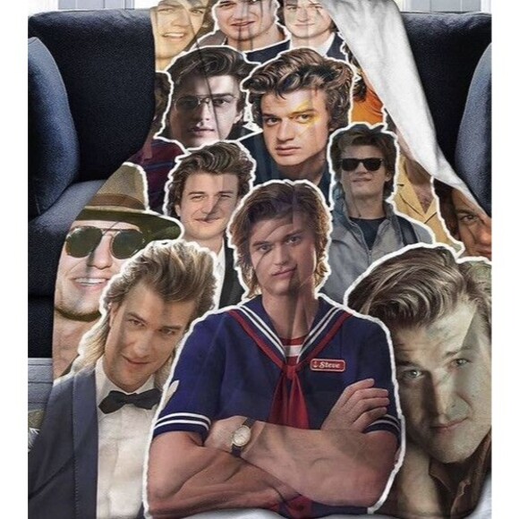 Stranger Things Throw Blanket Steve Harrington All Over Print Joe Keery 60X50 - Picture 1 of 4